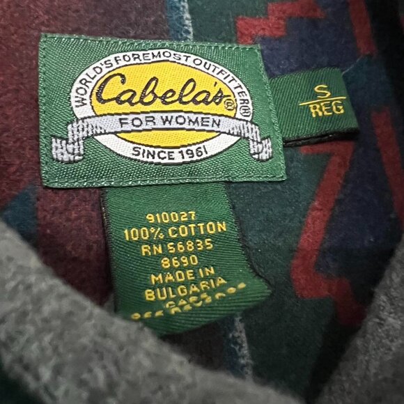 Vintage Shirt 90s Aztec Pattern Long Sleeve Ladies - Picture 3 of 3